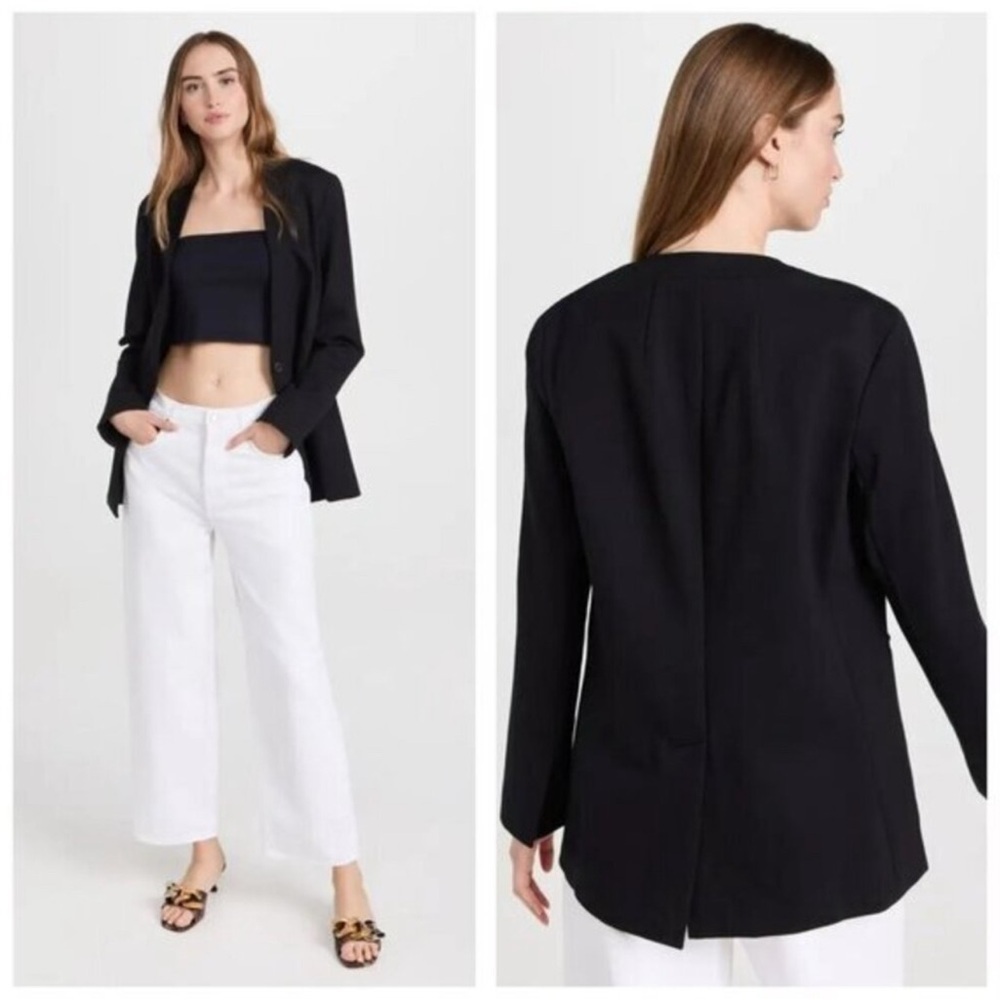 SPANX The Perfect Collarless One Button Ponte Blazer in Navy Size XS 20384R